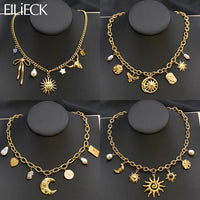 Collier Pendentif Étoile de Mer, Lune & Soleil™